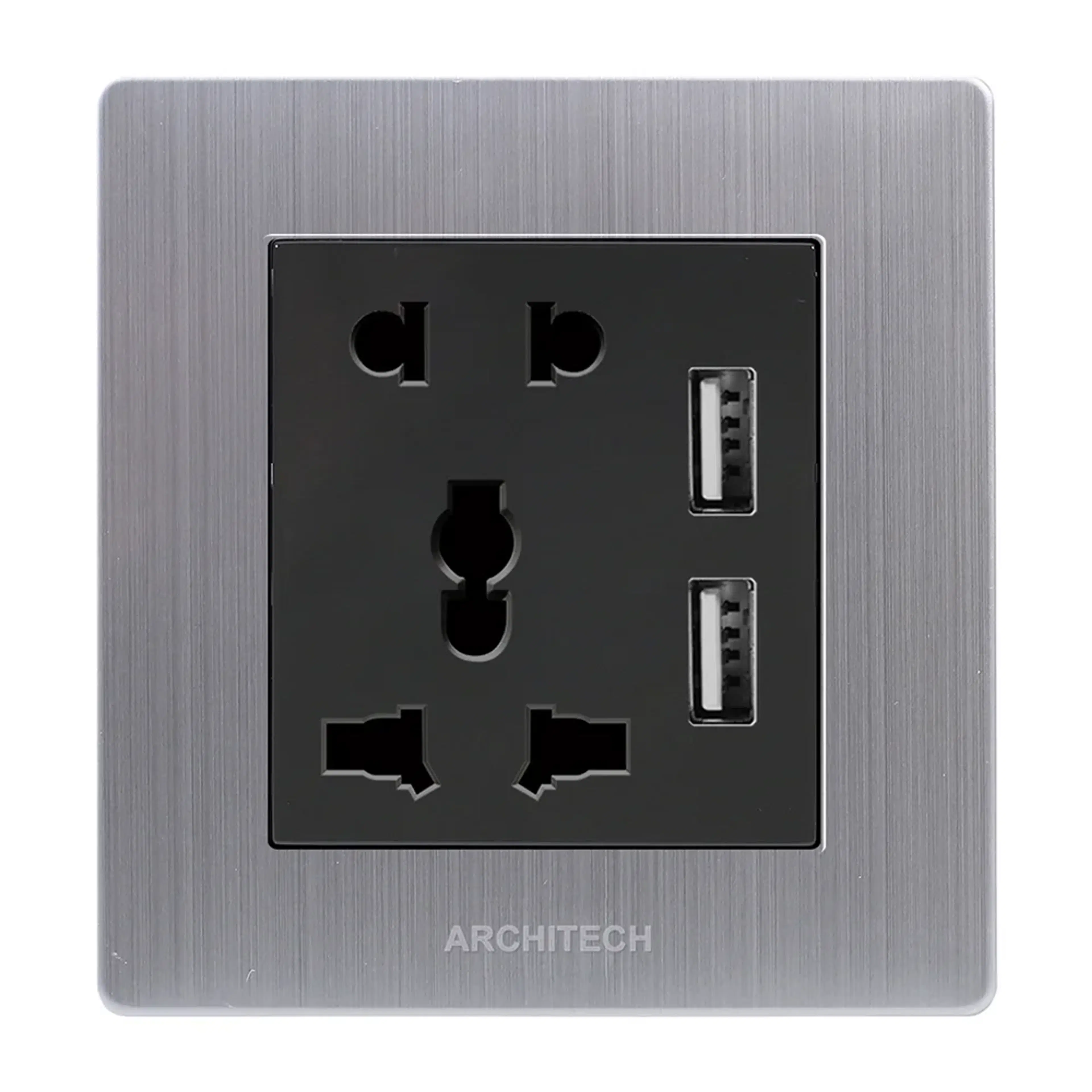 ARCHITECH A69 VENUS Stop Kontak Universal + USB Charger 3.4A 2 Gang