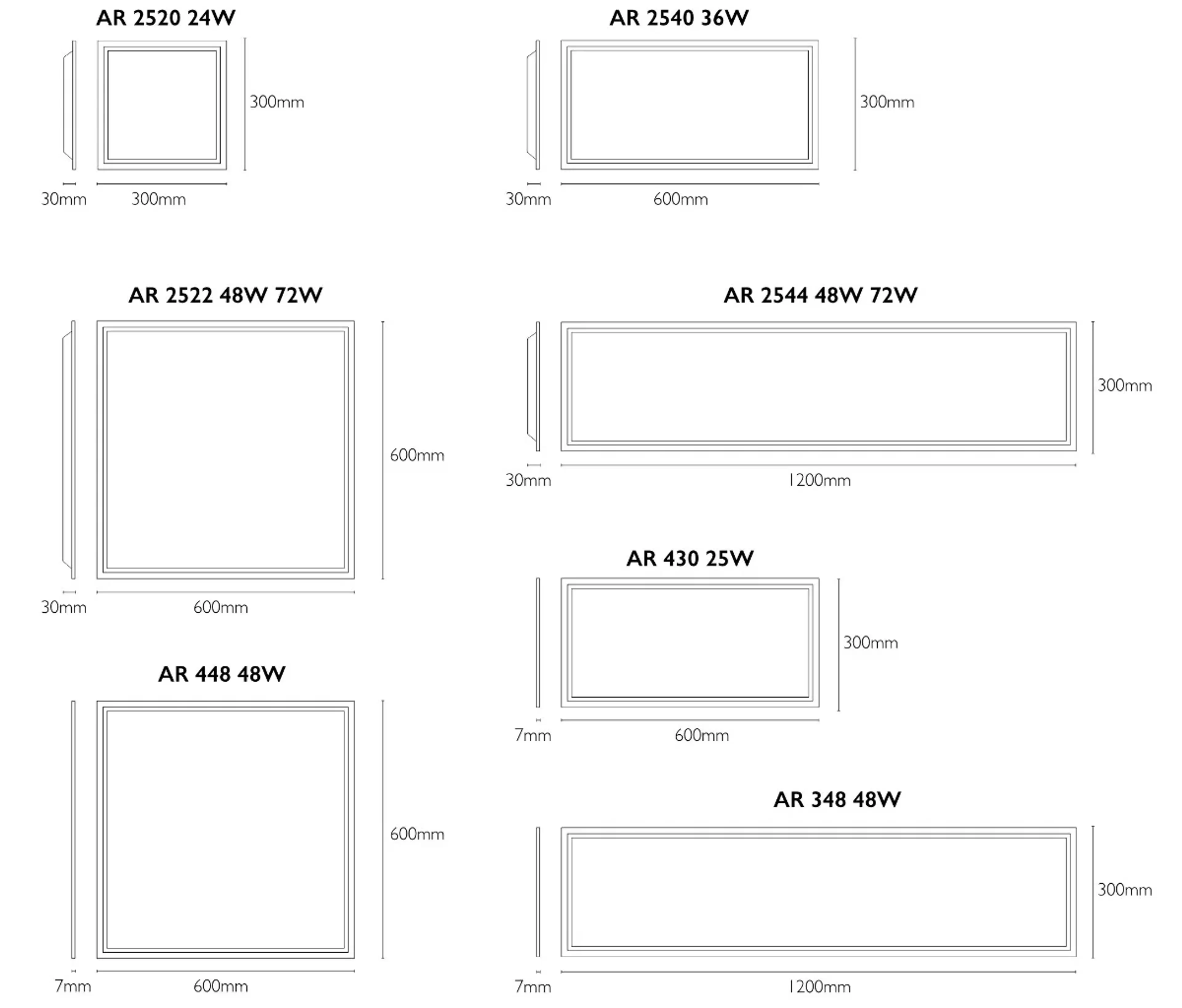 AR 2520 24W, AR 2540 36W, AR 2522 48W 72W, AR 2544 48W 72W, AR 430 25W, AR 448 48W, AR 348 48W - Image 3