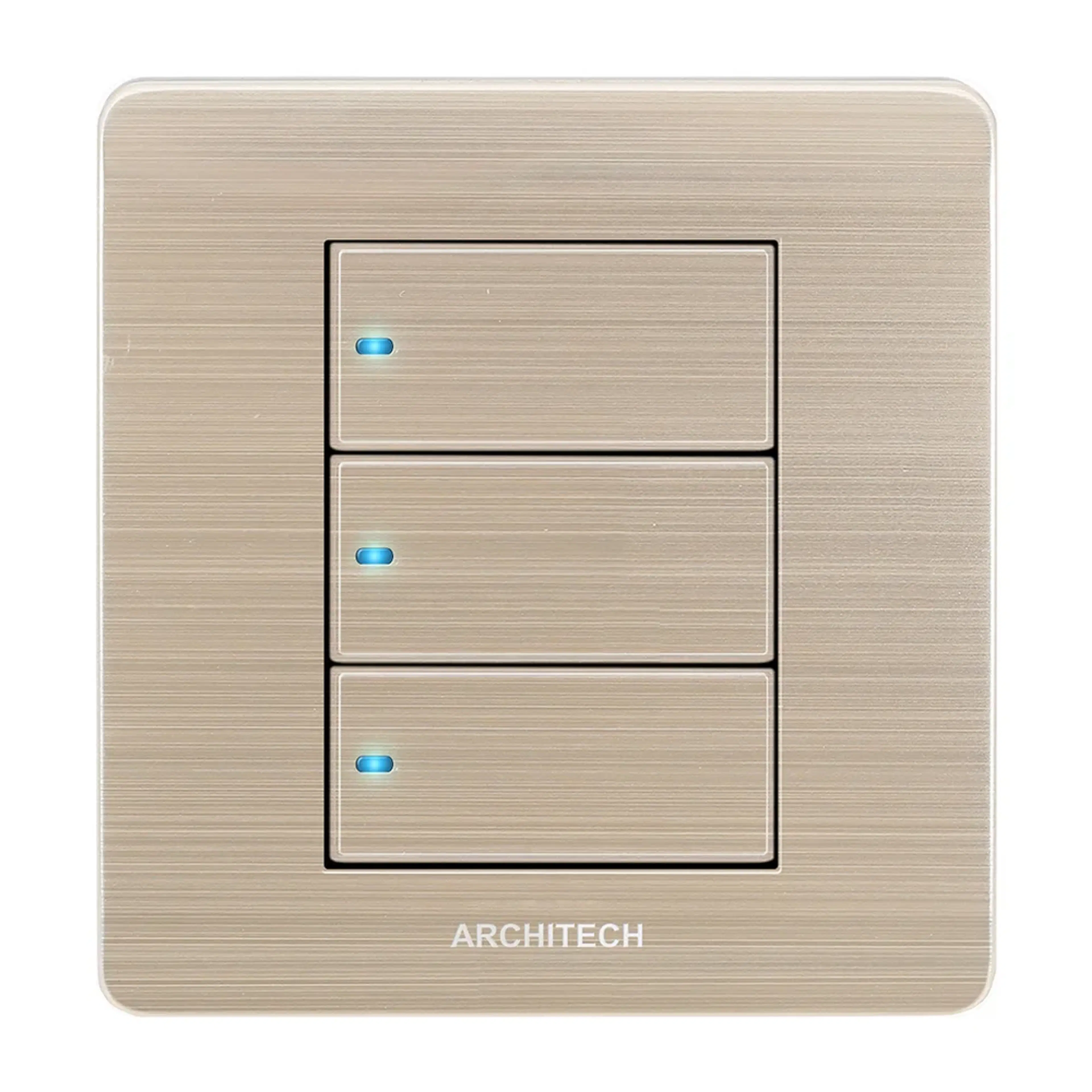 ARCHITECH B9 PLATINUM Saklar 3 Gang Rata + Indikator LED - Image 3