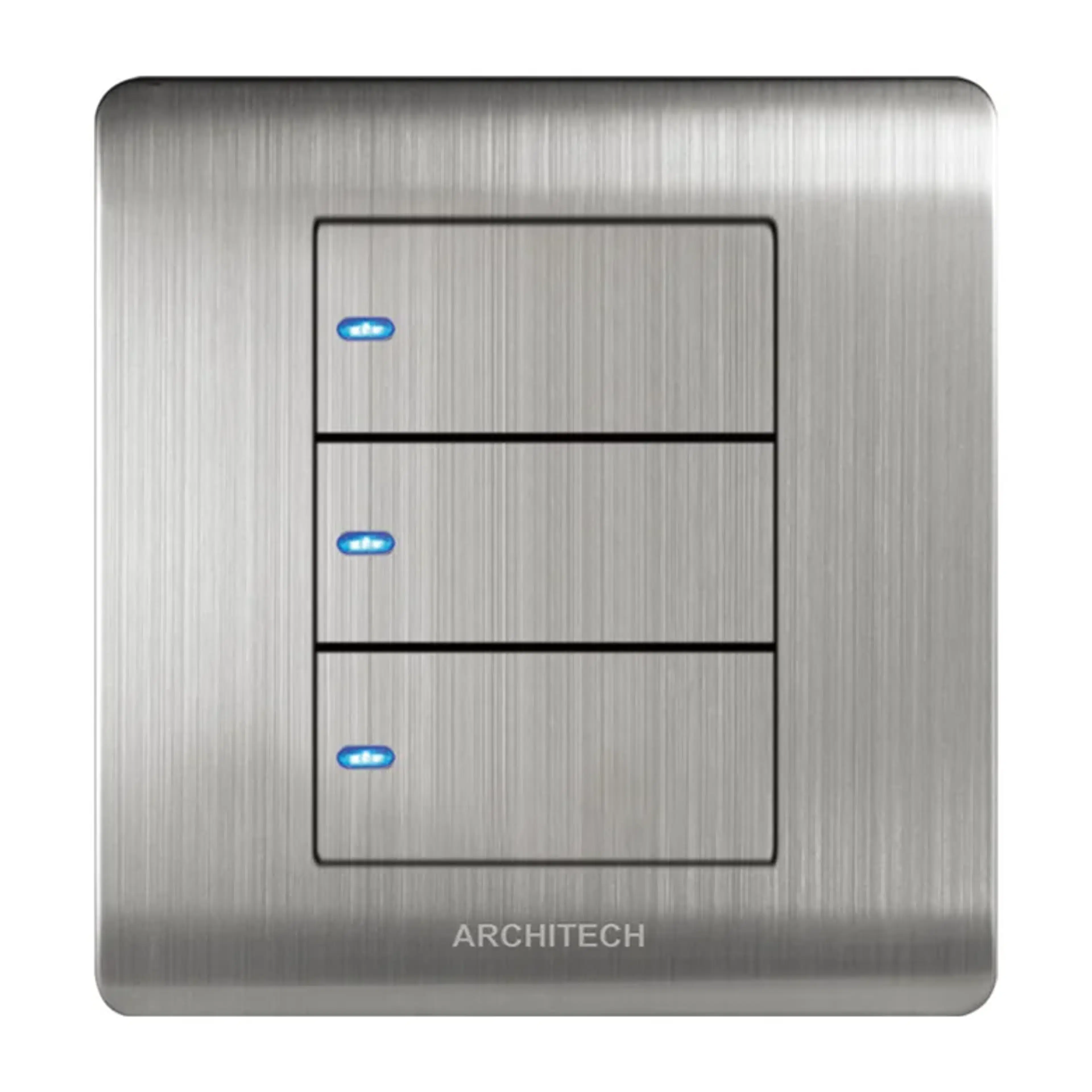 ARCHITECH B9 PLATINUM Saklar 3 Gang Rata + Indikator LED