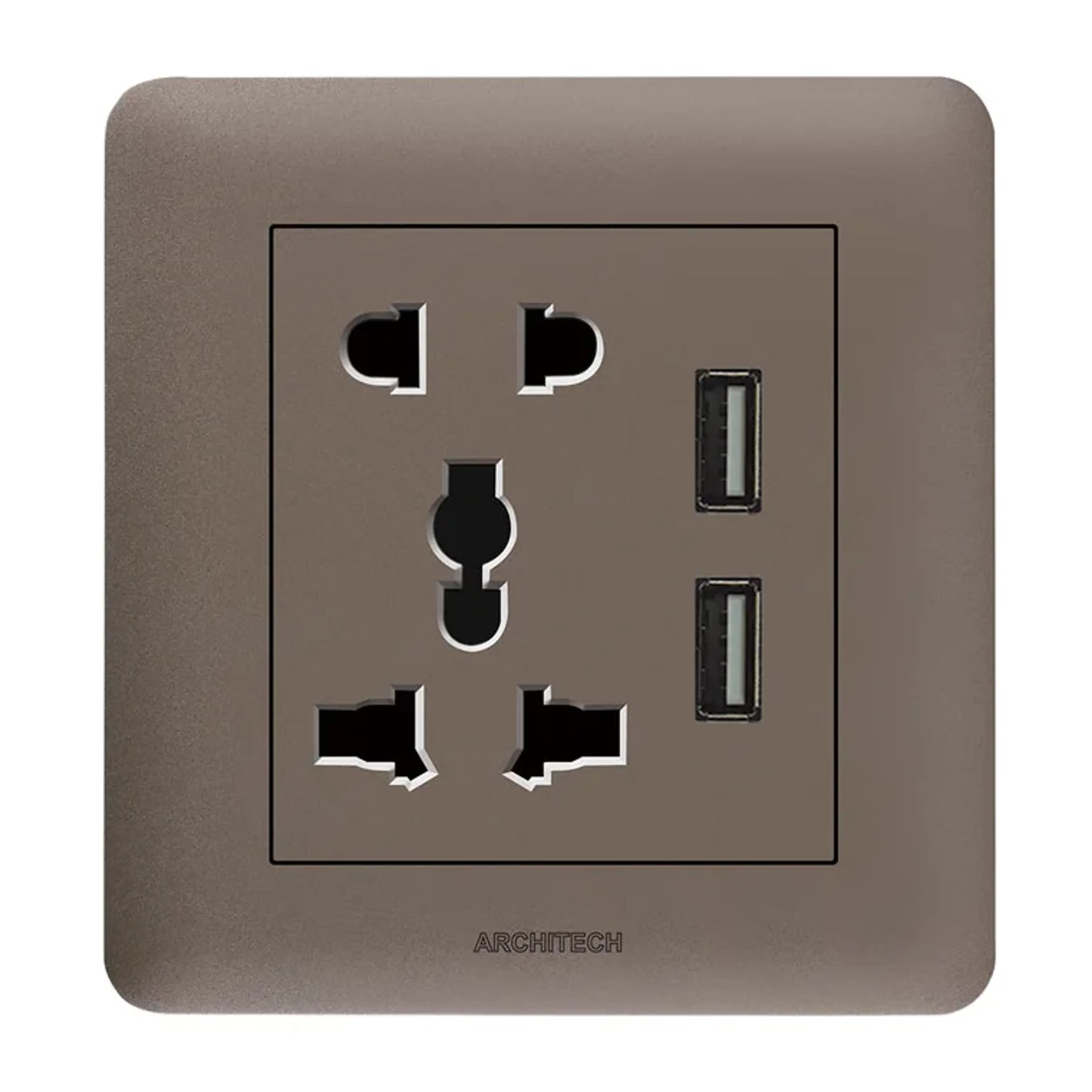 ARCHITECH A63 INFINITY Stop Kontak Universal + USB Charger 3.4A 2 Gang - Image 5