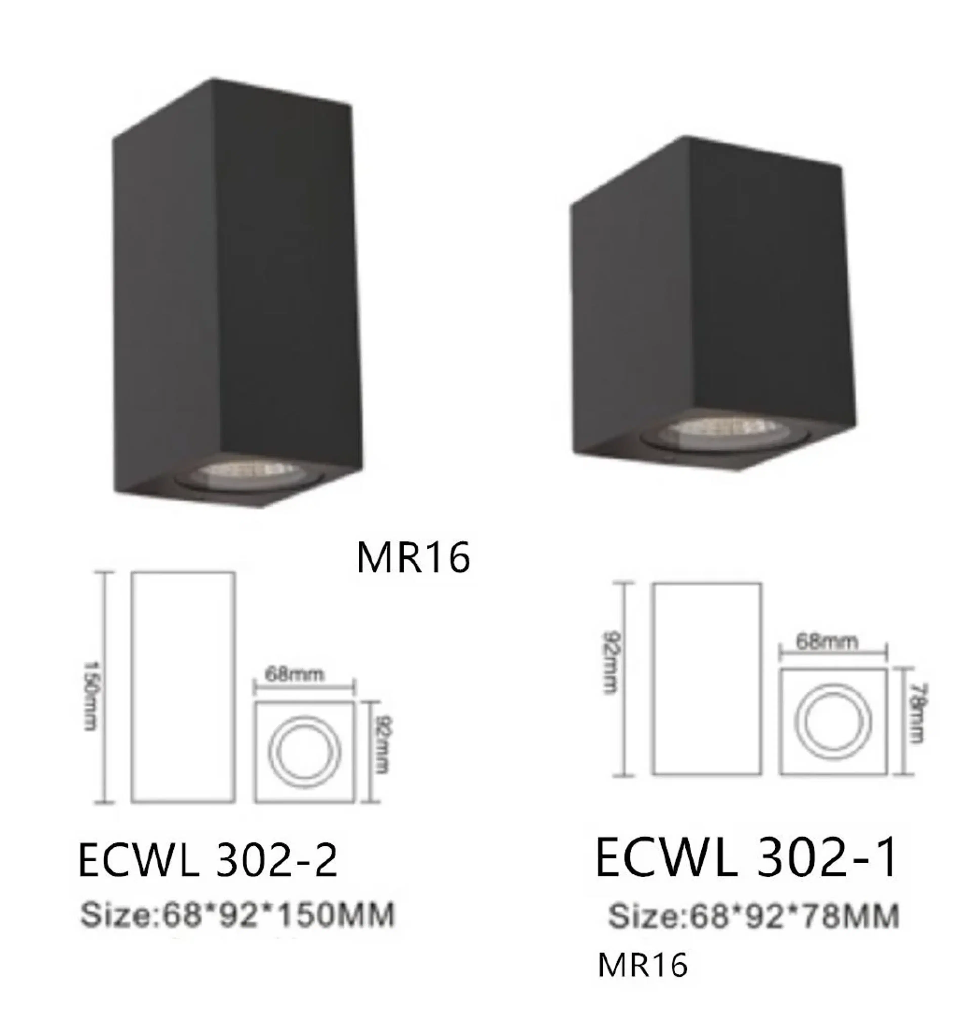 Lampu Dinding ECWL 302 1W 2W