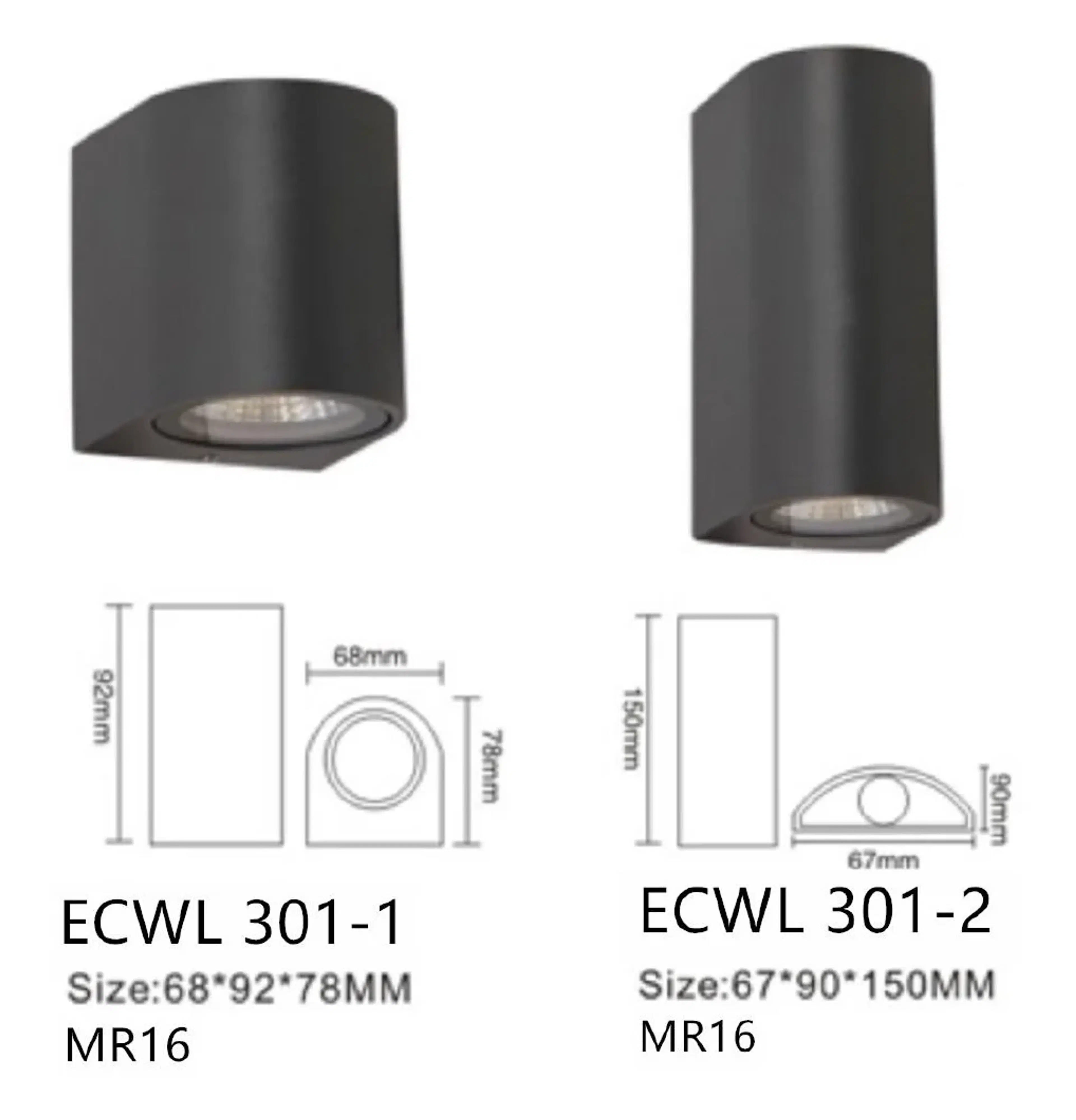Lampu Dinding ECWL 301 1W 2W