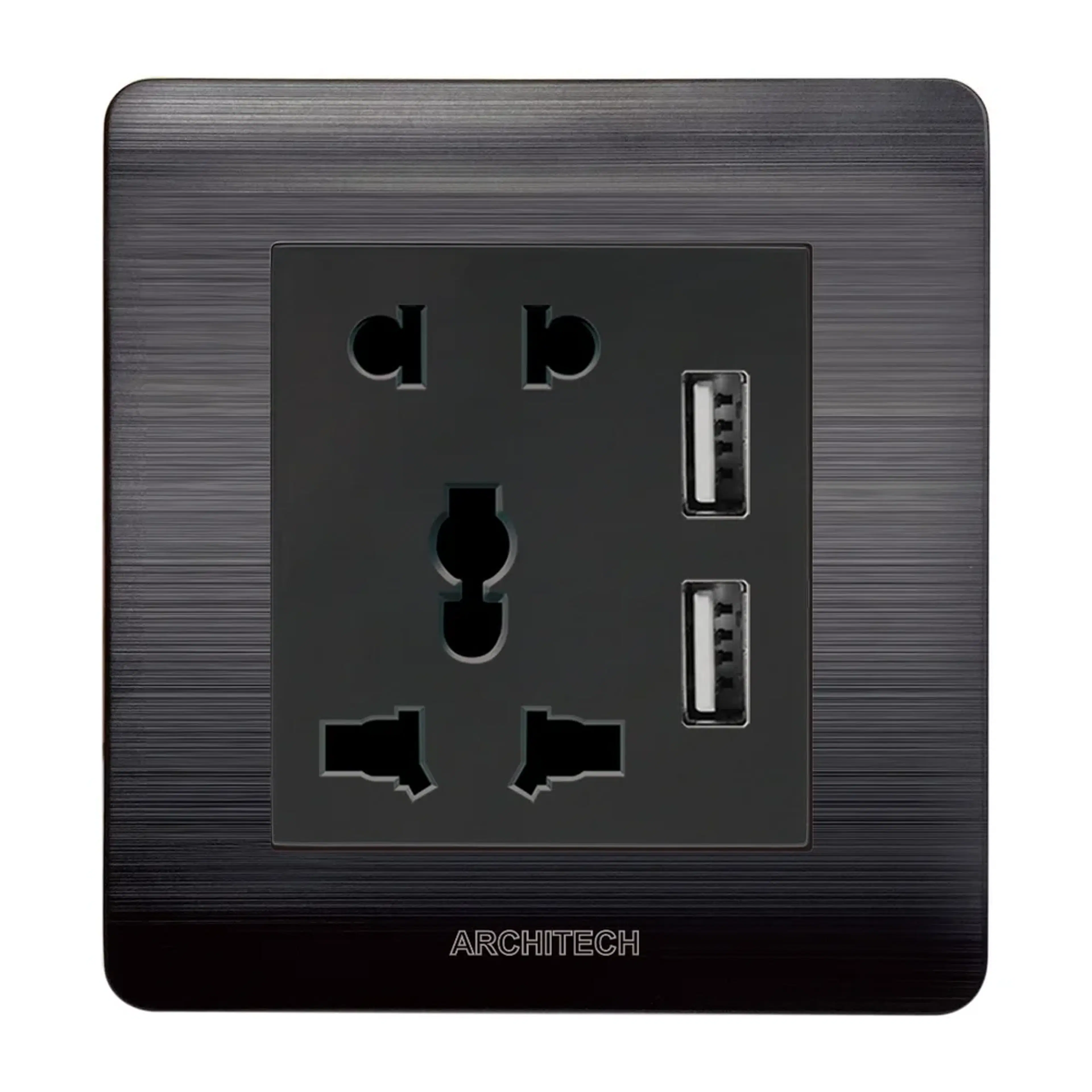 ARCHITECH B9 PLATINUM Stop Kontak Universal + USB Charger 3.4A 2 Gang - Image 4