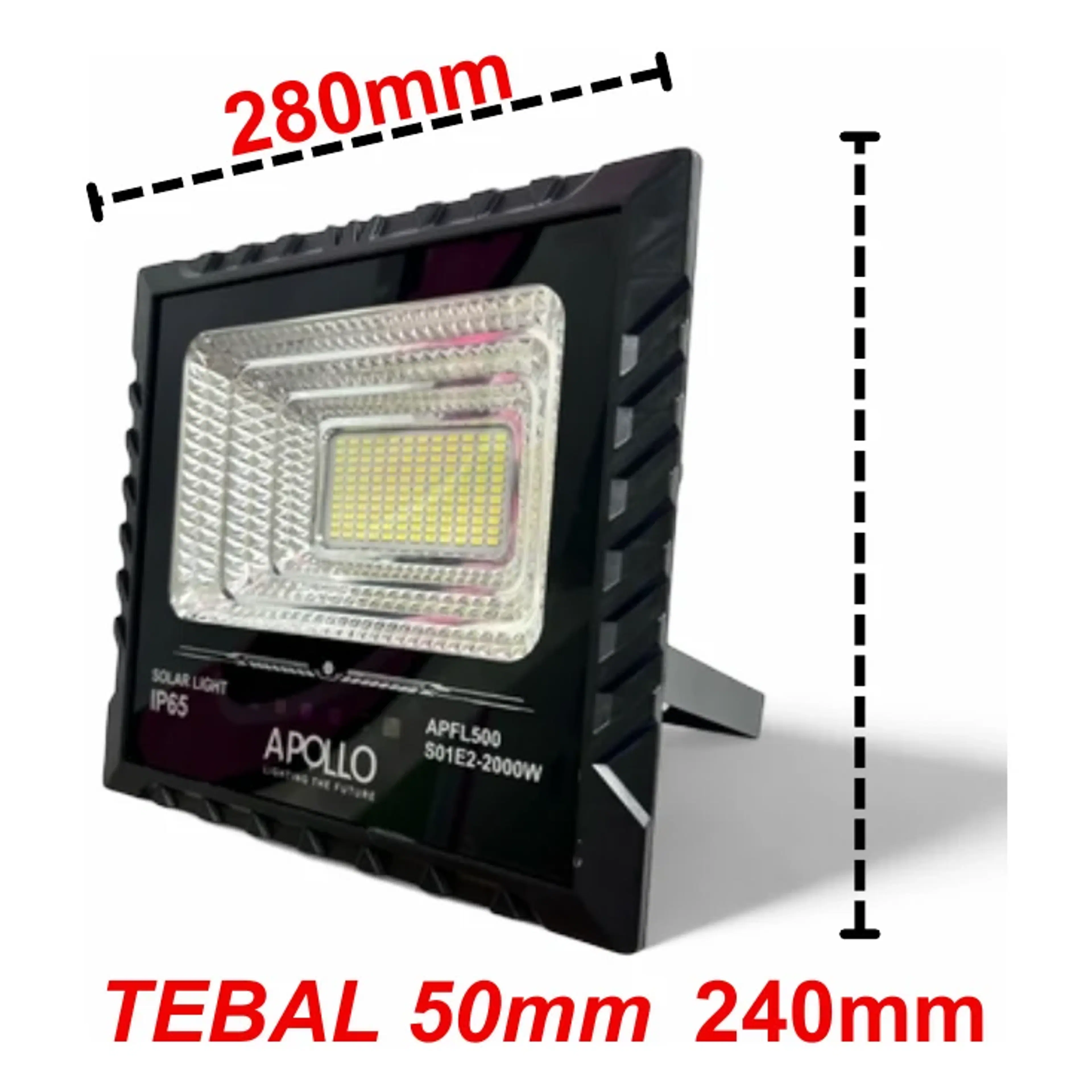 Lampu Sorot Solar LED APFL500-S01E2-2000W