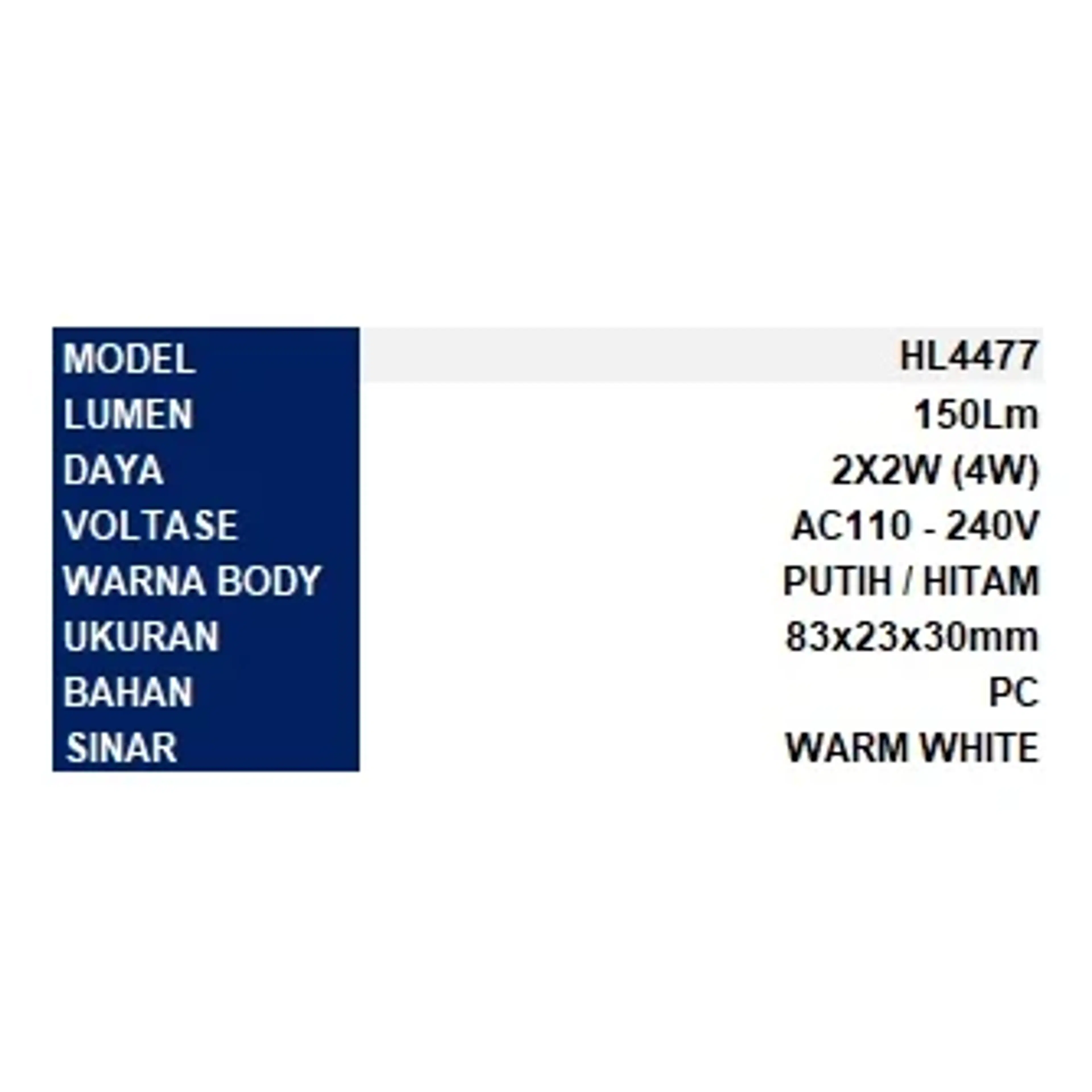 Lampu Dinding LED HL4477 2x2W - Image 2