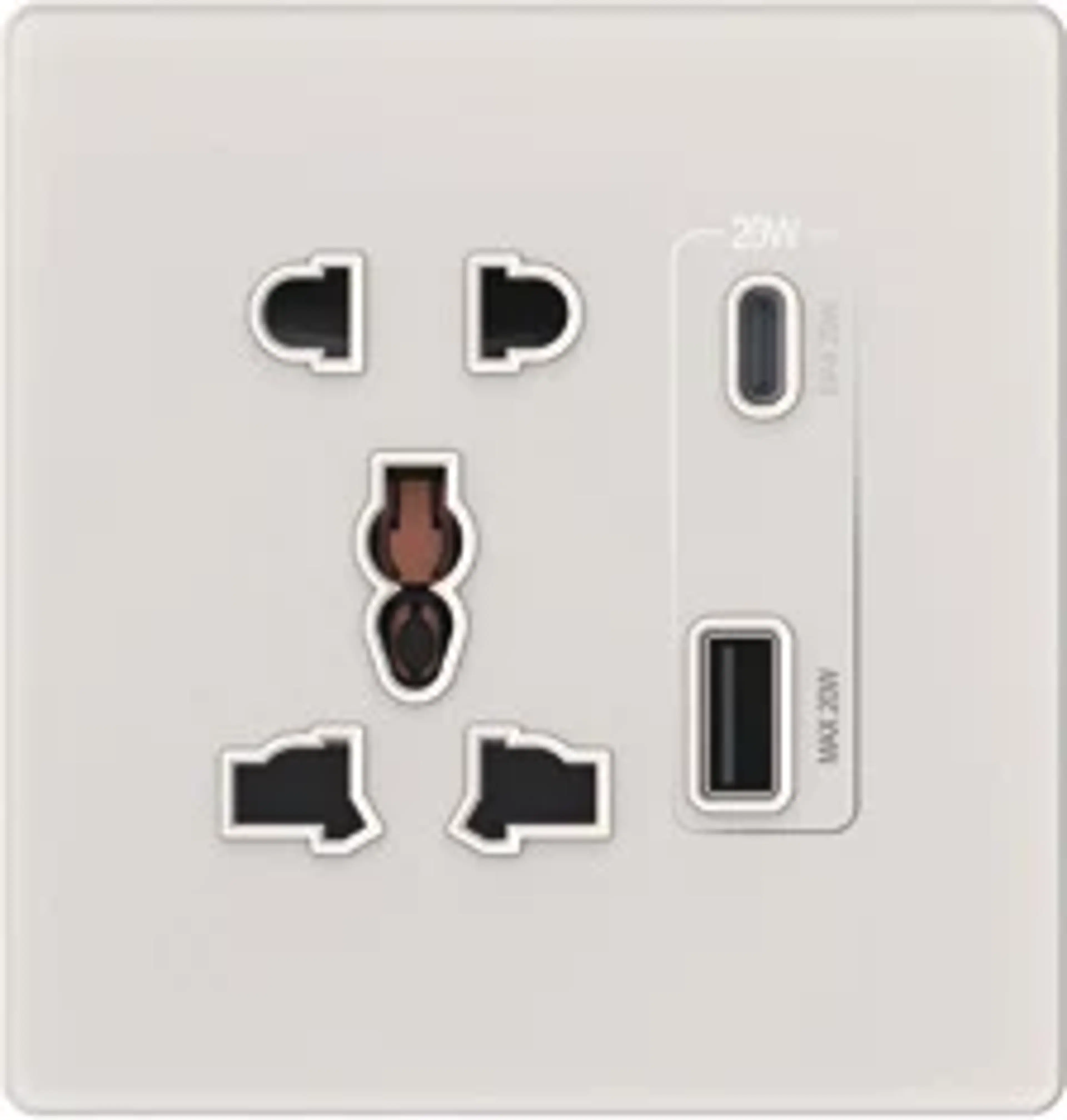 LECSICON Lumo Stop Kontak Universal + USB Charger A+C 20W - Image 2
