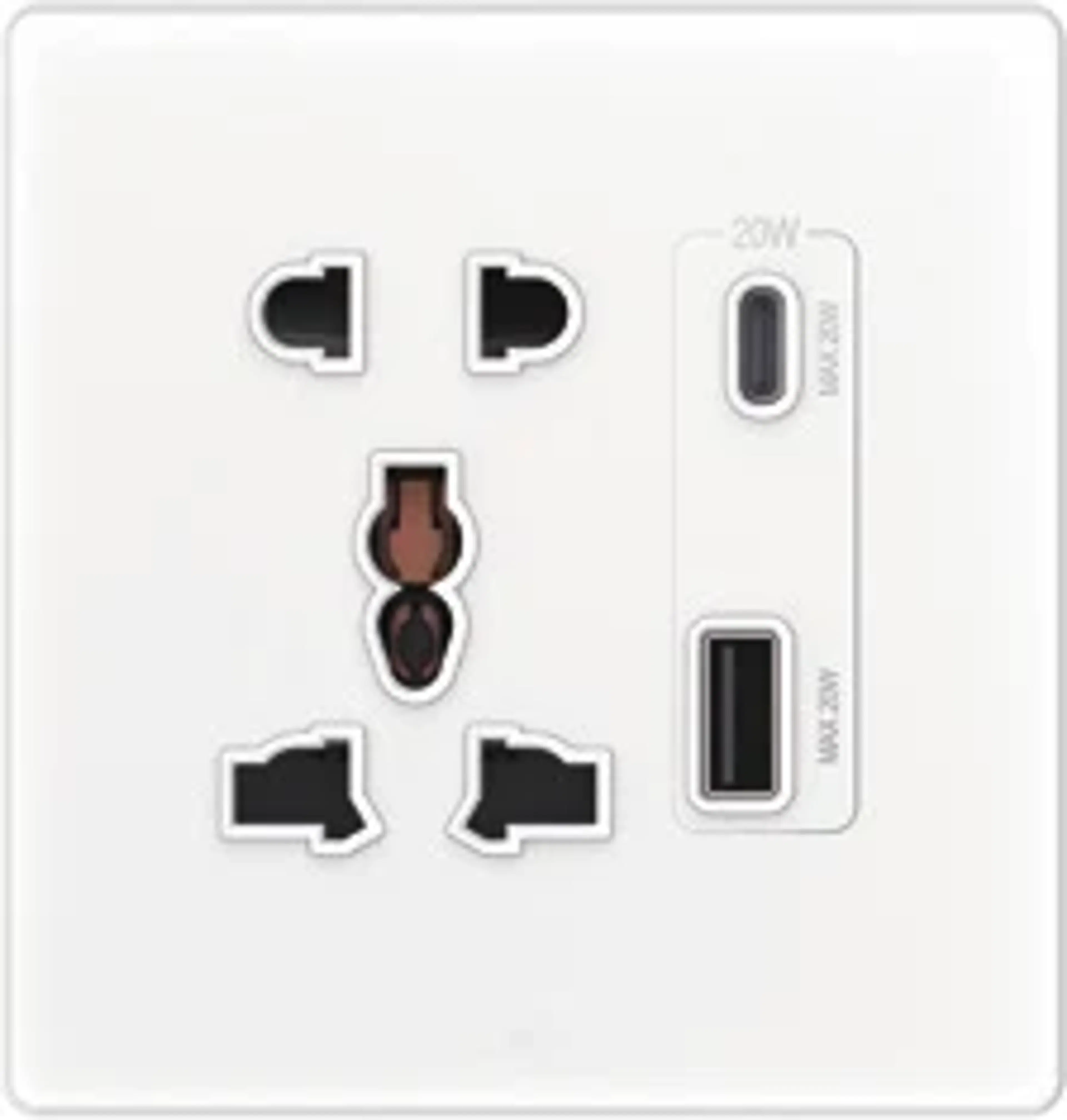 LECSICON Lumo Stop Kontak Universal + USB Charger A+C 20W
