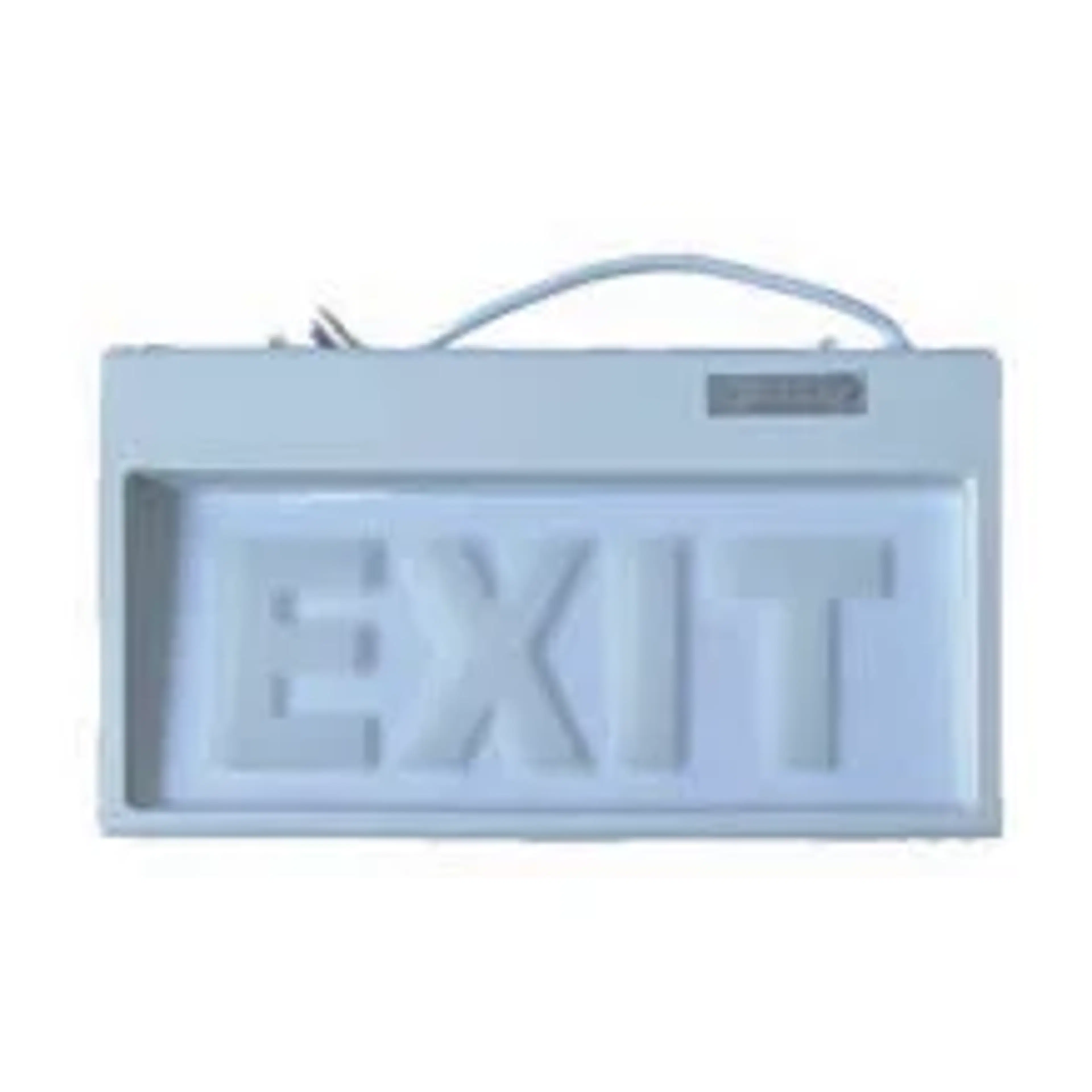 Lampu Exit Akrilik Bening List Putih